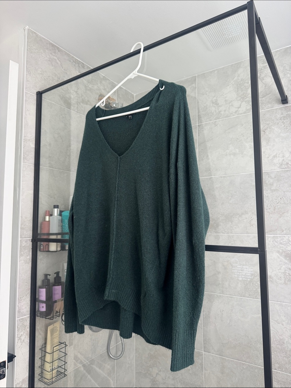 Express Dark Green V-Neck Sweater